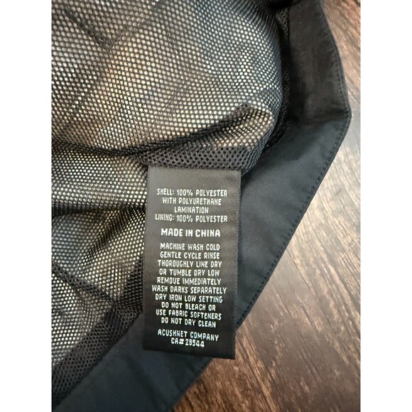 Footjoy DryJoys Mens Large L Rain Jacket Full Zip Windbreaker Jacket Golf Black - Picture 8 of 11